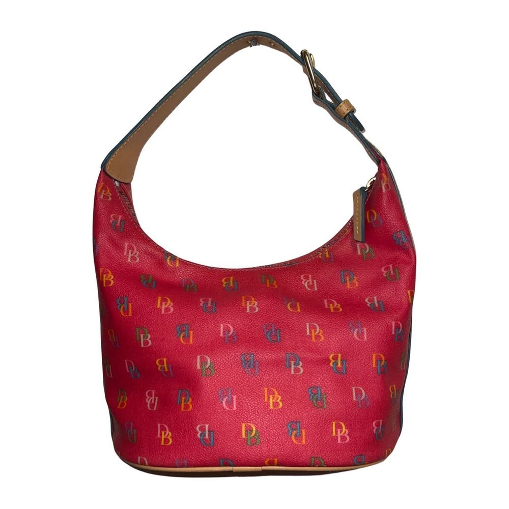 Dooney & Bourke Women's Vintage Monogram Satchel Bag Shoulder Hobo Bucket Pink